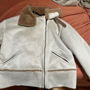 Fate Cream and Tan Teddy Jacket